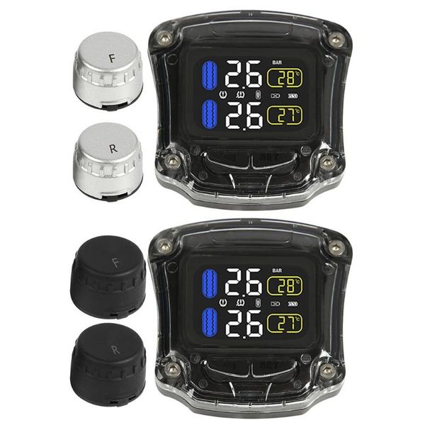 

motorcycle tpms tire pressure monitoring system with 2 external sensors
