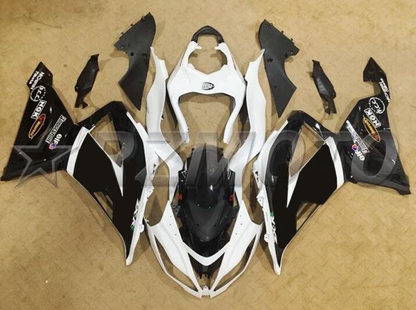 

4gifts new abs injection mold motorcycle fairings kit fit for kawasaki ninja zx-6r 599 zx6r 2013 2014 2015 2016 2017 black white eif