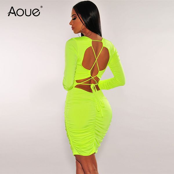 

aoue evening bridesmaid formal prom dresses long 2019 features a lace up back design long sleeves, White;black