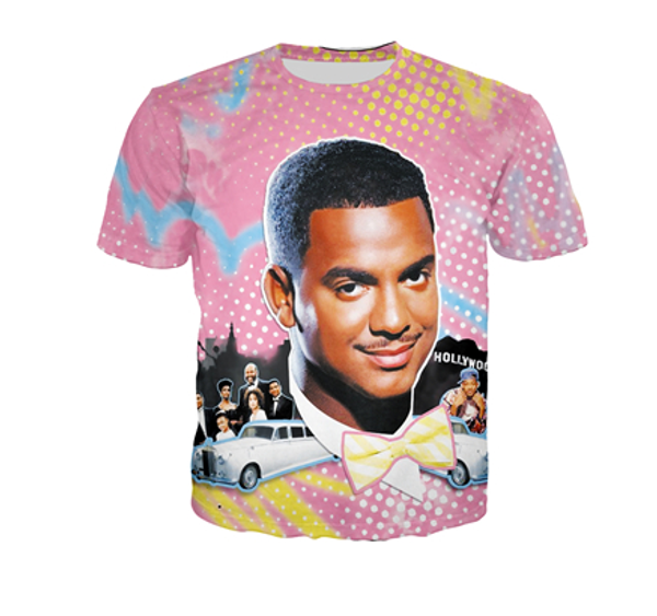 

новая мода лето стиль футболки so fresh will smith футболка sexy fresh принц бел эйр 3d печать женщины / мужчины хип-хоп футболка хип-хоп q6, White;black