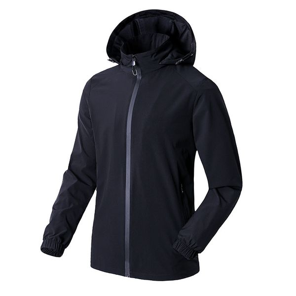 

2019 new products outdoor four sides elasticity men's windbreaker comfortable waterproof and breathable sports jackets office ve, Tan;black