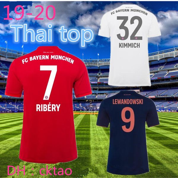 

thai bayern munich james rodriguez soccer jersey 2019 2020 lewandowski muller kimmich jersey 19 20 hummels football shirt, Black