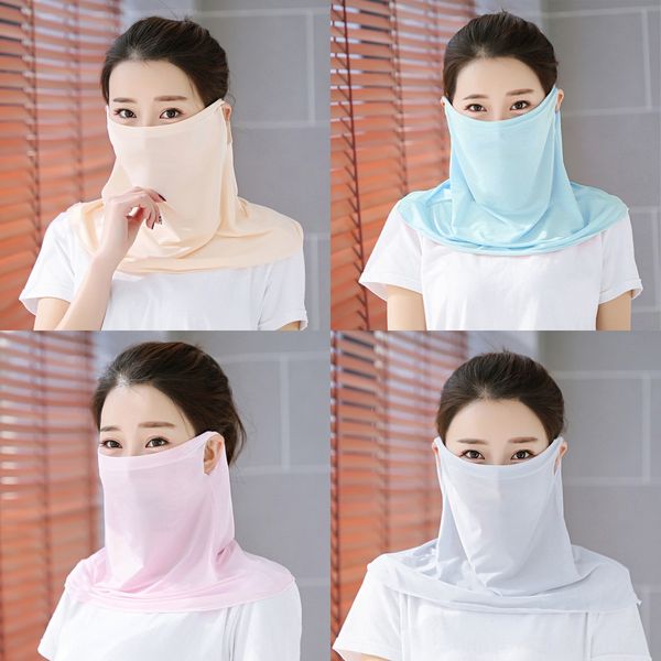 

k4tjp shipping 2020 neck half face mask scarf ski bike motorcycle scarf scarf new mask cycling role-playing headscarf biker headband, Black