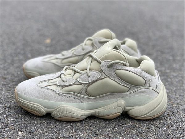 

500 stone fw4839 wave runner kanye west salt super moon yellow utility black blush running shoes authentic sneakers with box