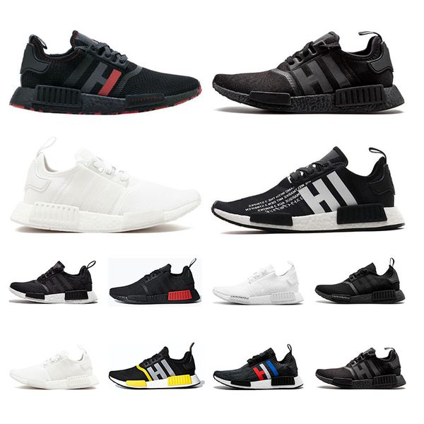 

nmd men women running shoes mens trianers japan black white og clasic triple white sneakers outdoor sports size 36-45