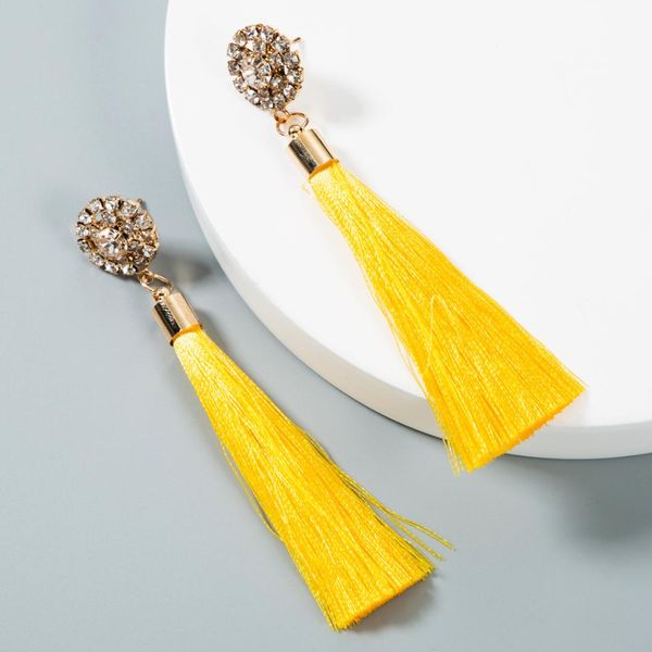 

ethnic-style earrings women's europe and america retro versitile fashion earrings bohemian tassel earring long ear stud, Silver