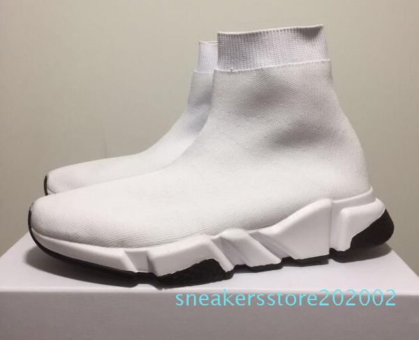 

2020 new designer sneakers speed runner fashion shoes sock triple black boots red flat trainer men women casual shoes sport with dust ba s02