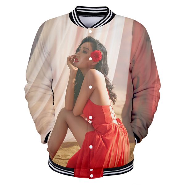 

mamamoo 3d printed baseball jackets women/men fashion long sleeve jacket 2019 kpop trendy streetwear clothes, Black;brown