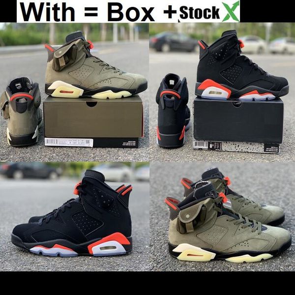 

ts x 6 medium olive 6s black infrared 6s 2019 cactus jack green men basketball shoes with box sneakers dream it do it
