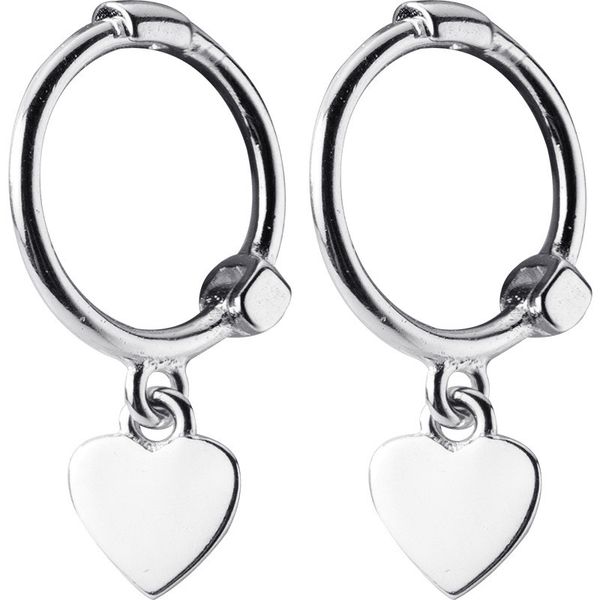 

100% 925 solid sterling silver earring for women men fashion heart cross star round dangle circle hoop earrings