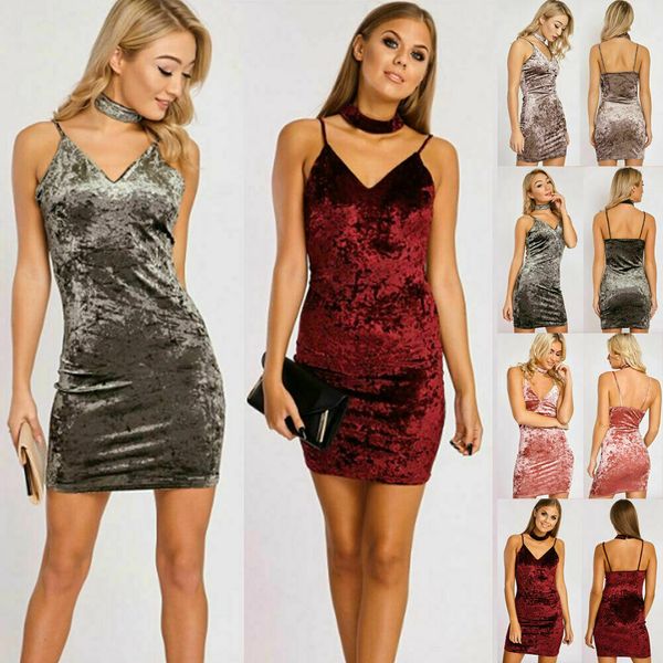 

fashion women slim bodycon sleeveless spaghetti strap v-neck summer party cocktail clubwear short mini dress, Black;gray