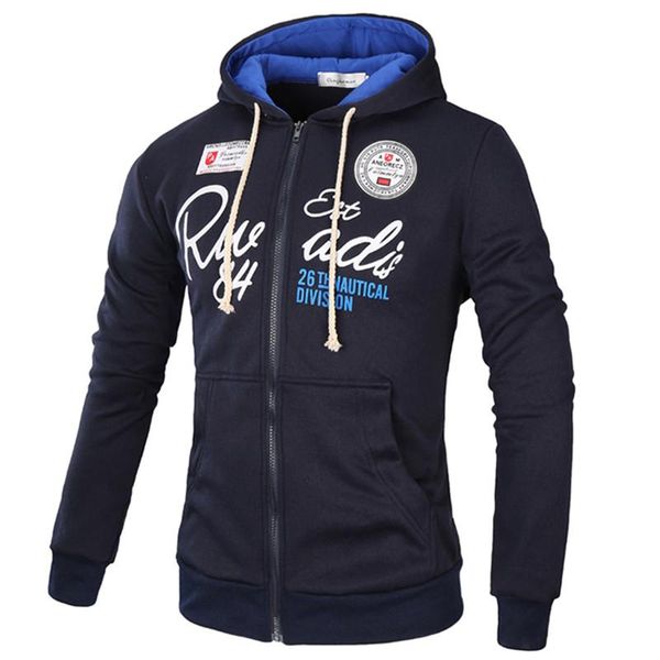 

t-bird brand hoodies brand men letter printing sweatshirt male hoody hip hop autumn winter zipper hoodie mens pullover elastic, Black