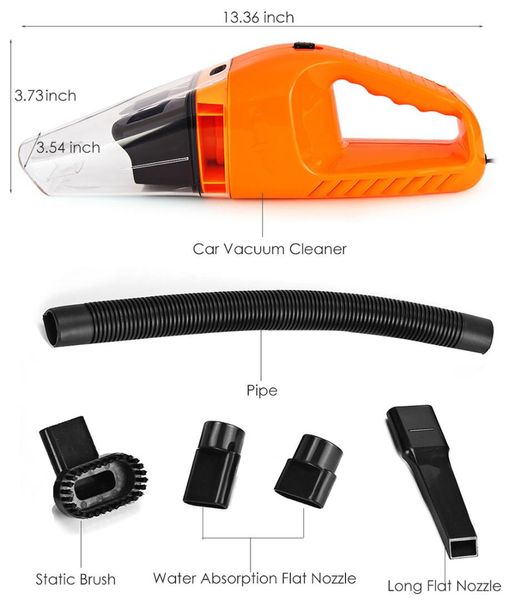 

new mini handheld car vacumm cleaner wet dry dual use 120w super suction portable car home vacumm cleaner hair water dust clean