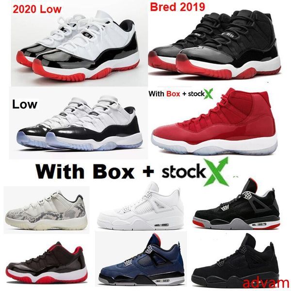 

low 11 bred 2019 concord 2020 pure money 4 space jam 11s mens basketball shoes white cement 4s stock x sneakers toro