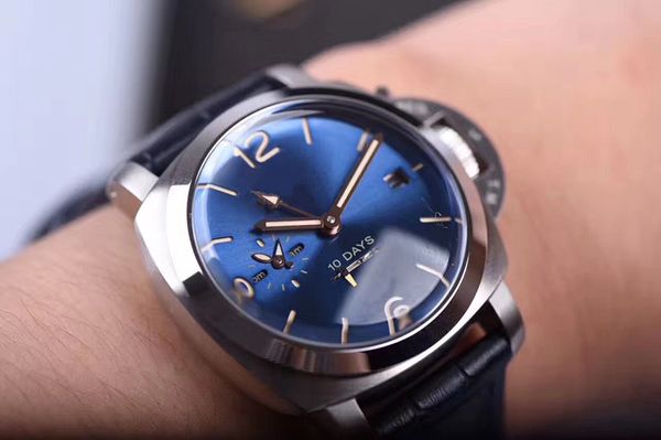 

Whole ale fa hion watche made of 361l tainle teel men 039 automatic mechanical watche waterproof blue urface jr factory produ, Slivery;brown