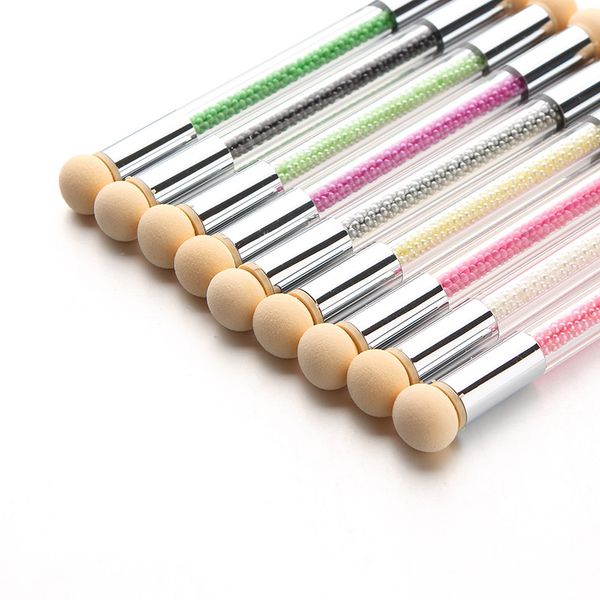 

nail brush pen pearl head shawdow stitck sponge head nail mv99, Silver