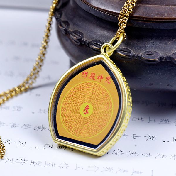 

18k gold and silver double side custom buddha pendant amulets talismans
