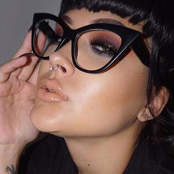

cat eye glasses frame women fashion retro clear eyewear ladies designer optical eyeglasses cat eye, Silver