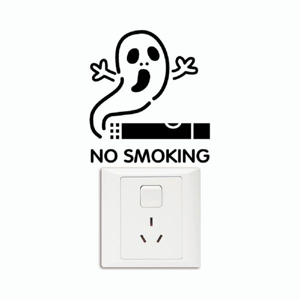 

dsu no smoking slogans remind warning switch sticker cartoon vinyl wall decal