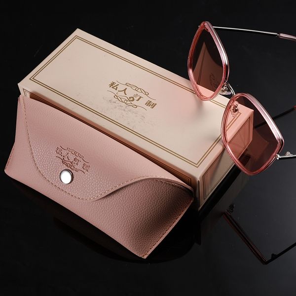 

cool coax gift matching set private customized glasses set box leather glasses inner box, Blue