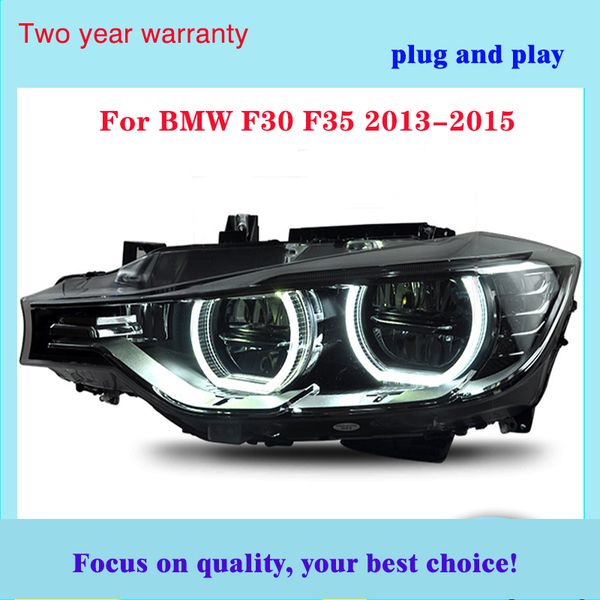 

car styling for 316i 320i 328i 335i headlights 2013-2015 f30 f35 led headlight led angel eyes headlight assembly
