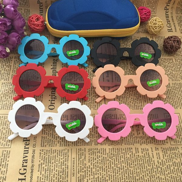 

kids sunglasses sunflower frame girls eyeglasses baby girl sun glasses children beach eyewear fashion kids accessories 6 colors dhw3589, Blue