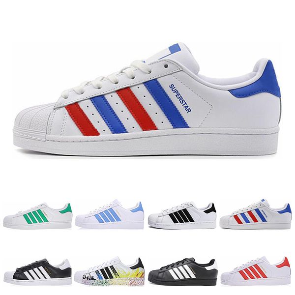 

мода суперзвезды женщины мужчины повседневная обувь белый черный зеленый суперзвезды 80-х годов гордость плоские кроссовки суперзвезда женщи, Black