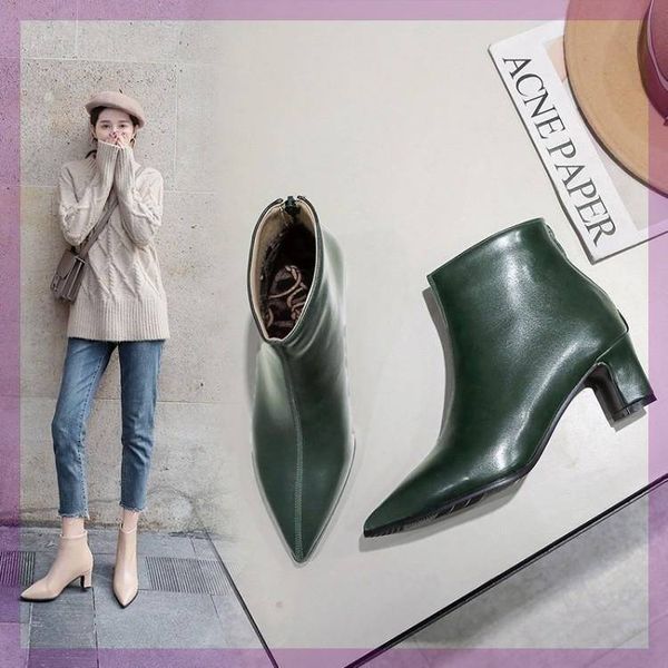 

boots foot 2021 thick with small code boot, Black