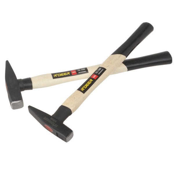 

1pc машинисты молот молот безопасности геологическая углеродистая сталь 100g / 200g / 300g wood handle мульти инструмент