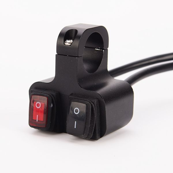 

12v waterproof motorcycle switch cnc aluminum 22-24mm 24-26mm handlebar 2 way headlight switch for lamp headlight electrical