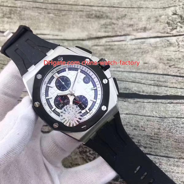 

3 style elling 42mm offshore 26400 26400so.oo.a002ca.01 rubber bands vk quartz chronograph working mens watch watches, Slivery;brown