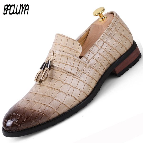 

pointed toe formal shoes man pu leather oxfords 2018 spring men italy dress shoes business wedding for male large sizes, Black