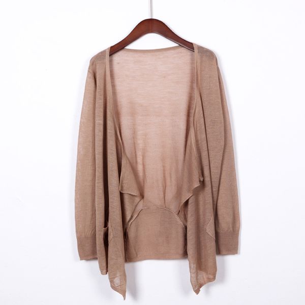 

shuchan cardigans women summer 2019 new open stitch office lady computer knitted v-neck women cardigan knitted mj-014, White;black