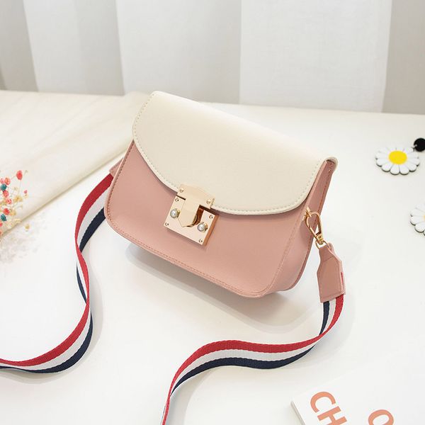 

summer new small bag women 2019 tide korean version of the wild shoulder messenger bag fashion pearl lock ladies small square