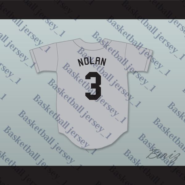 

Spike Nolan 3 Hackensack Gray Baseball Jersey Brewster's Millions