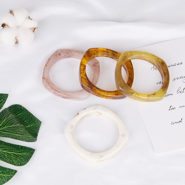 

модная смола браслет-манжета женщины и браслеты индийской акриловый геометрический узорной браслет для девушки подвесков ювелирных изделий, Black