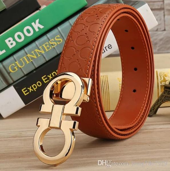 

new fashion genuine leather men belt designer luxury smooth buckle mens belts for women luxury belt jeans cow strap, Black;brown