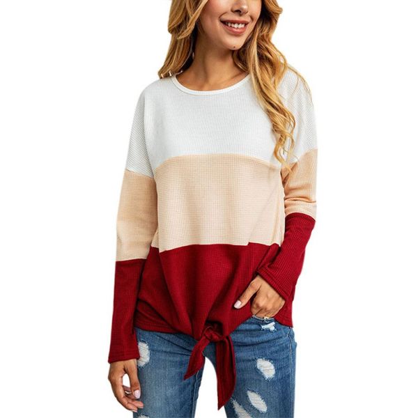 

autumn sweaters lady casual o-neck loose slim patchwork pullovers women patchwork knitted long sleeve sweaters, White;black