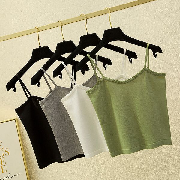 

summer new cross all backless midriff brief paragraph inside take beauty back xuan elegant small condole belt vest women we, Black;white