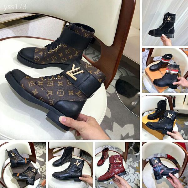 

2020 fashion autumn and winter leather martin boots comfortable women's shoes lace-up flat motorcycle short boots factory direct sales, Black
