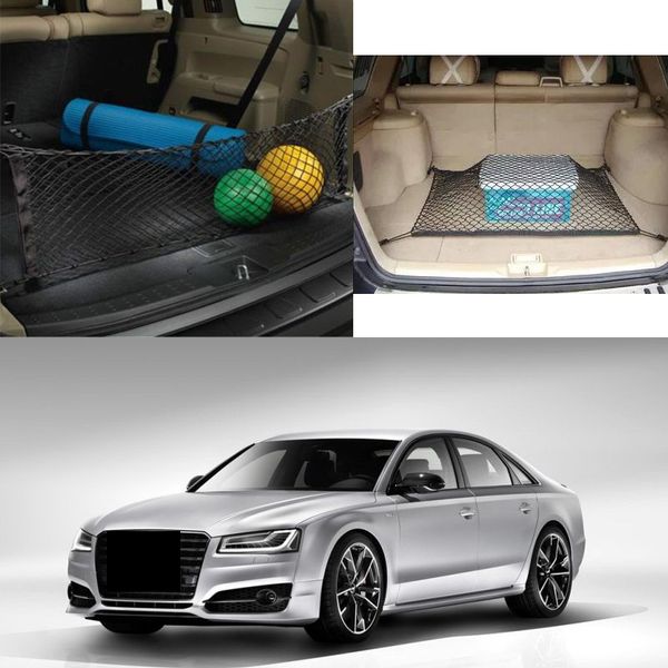 Für AUDI S7 S8 modell Auto Auto Hinten Trunk Cargo Organizer Lagerung Nylon Plain Vertikale Sitz Net