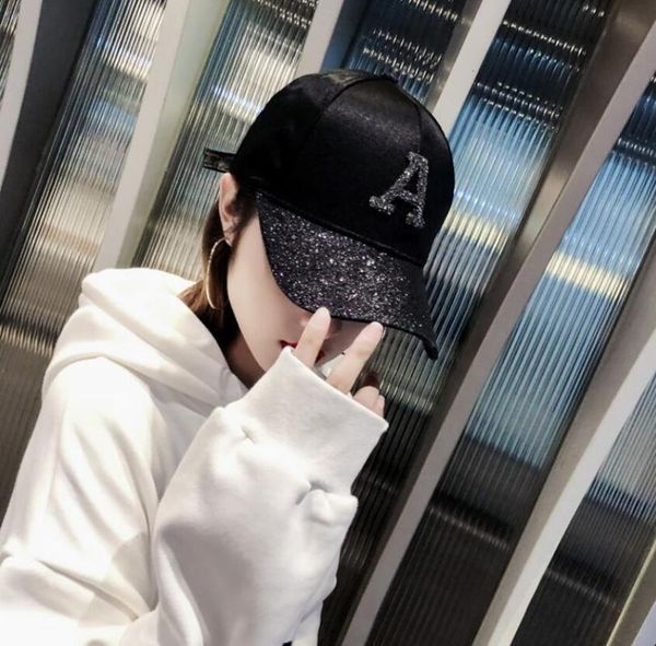 

women's cap rhinestone letter baseball cap summer girls female hip hop caps adjustable sun hat, Blue;gray