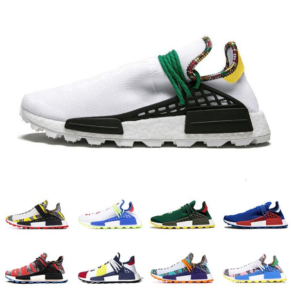 

new hu pharrell williams human race men women running shoes nerd black blue green solar pack mens trainer sports sneakers
