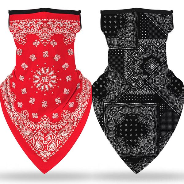 

iup6g magic neck magic headwear cycling scarf bike motorcycle helmet dust face mask bandana scarf multifunctional outdoor sports, Black