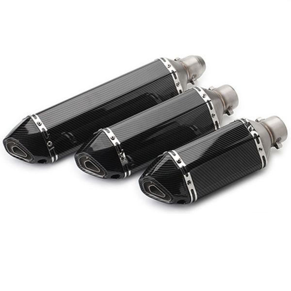 

carbon fiber motorcycle akrapovic exhaust modify motocross exhaust muffler for fz6 cbr250 cb600 mt07 atv dirt pit bike