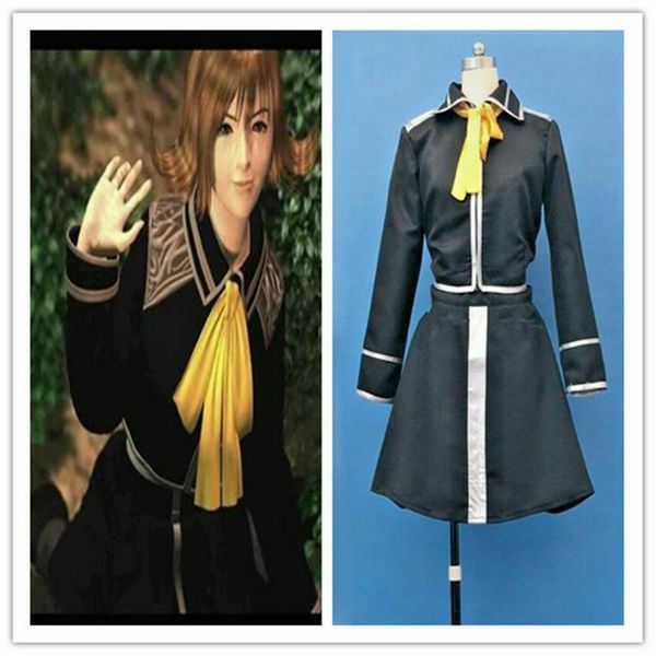 

final fantasy viii school girl cosplay costume size, Black;red
