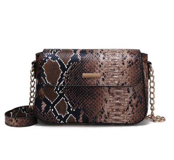 

designer lady serpentine handbags luxury women shoulder bag fashion animal print crossbody chain bags classic leopard grain