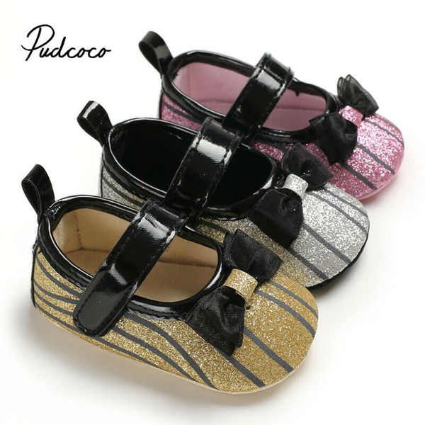

pudcoco shoes all for babys girls boys striped booties 2019 kids moccasins home princess soft bottom breathable shoes 11-13 cm, Black