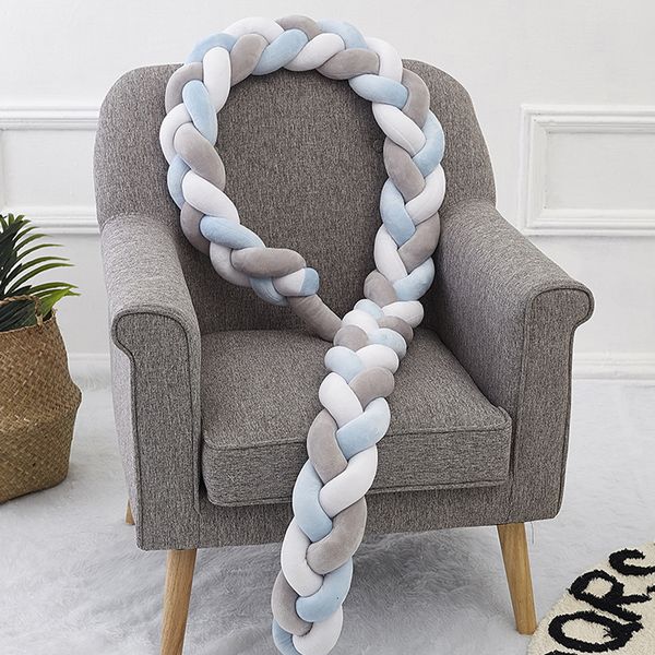 

300cm baby bed bumper knot pillow baby crib protection cot bumper bedding cradle shower gift braided crib
