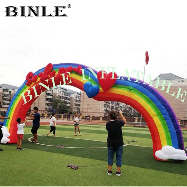 

wedding heart shaped inflatable welcome arch colorful inflatable rainbow arch for sale